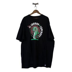 NEW Johnny Cupcakes Green Narwhal Revive Health Black Tee Women's Size 3X NWT